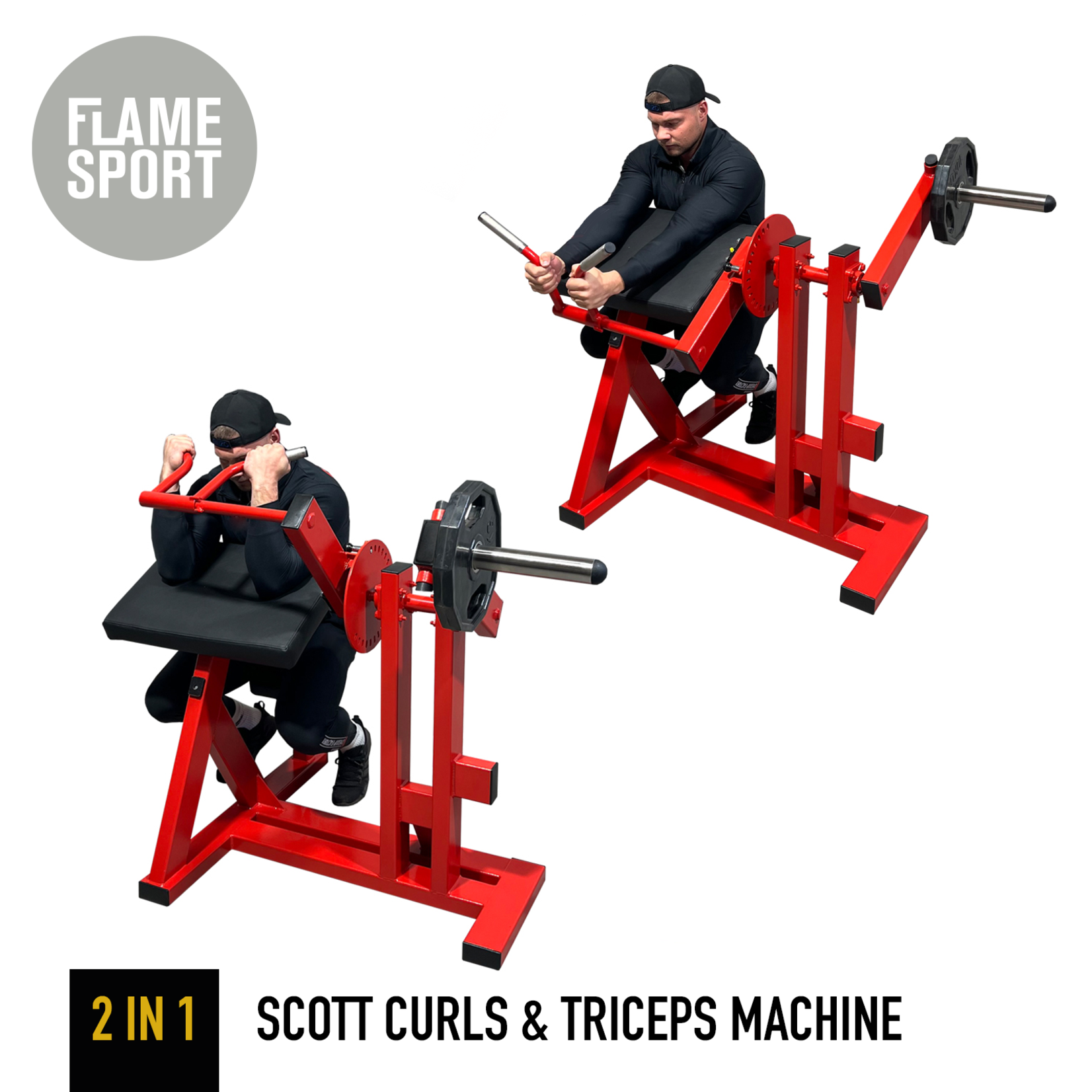 2 in 1: Scott Curls & Triceps Machine (3F)