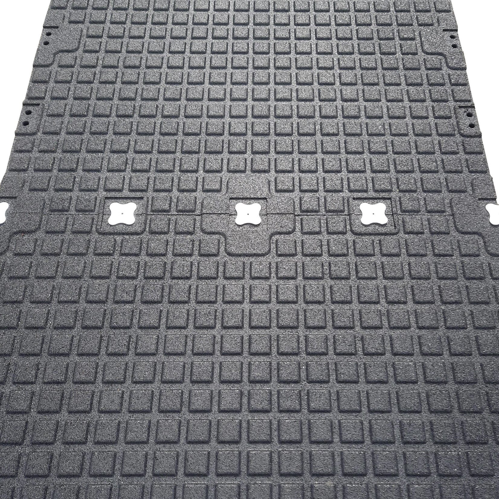 FLX BASE – Gym Flooring Płytki gumowe premium z powłoką EPDM | Czarny/biały nakrapiany (1 m²)