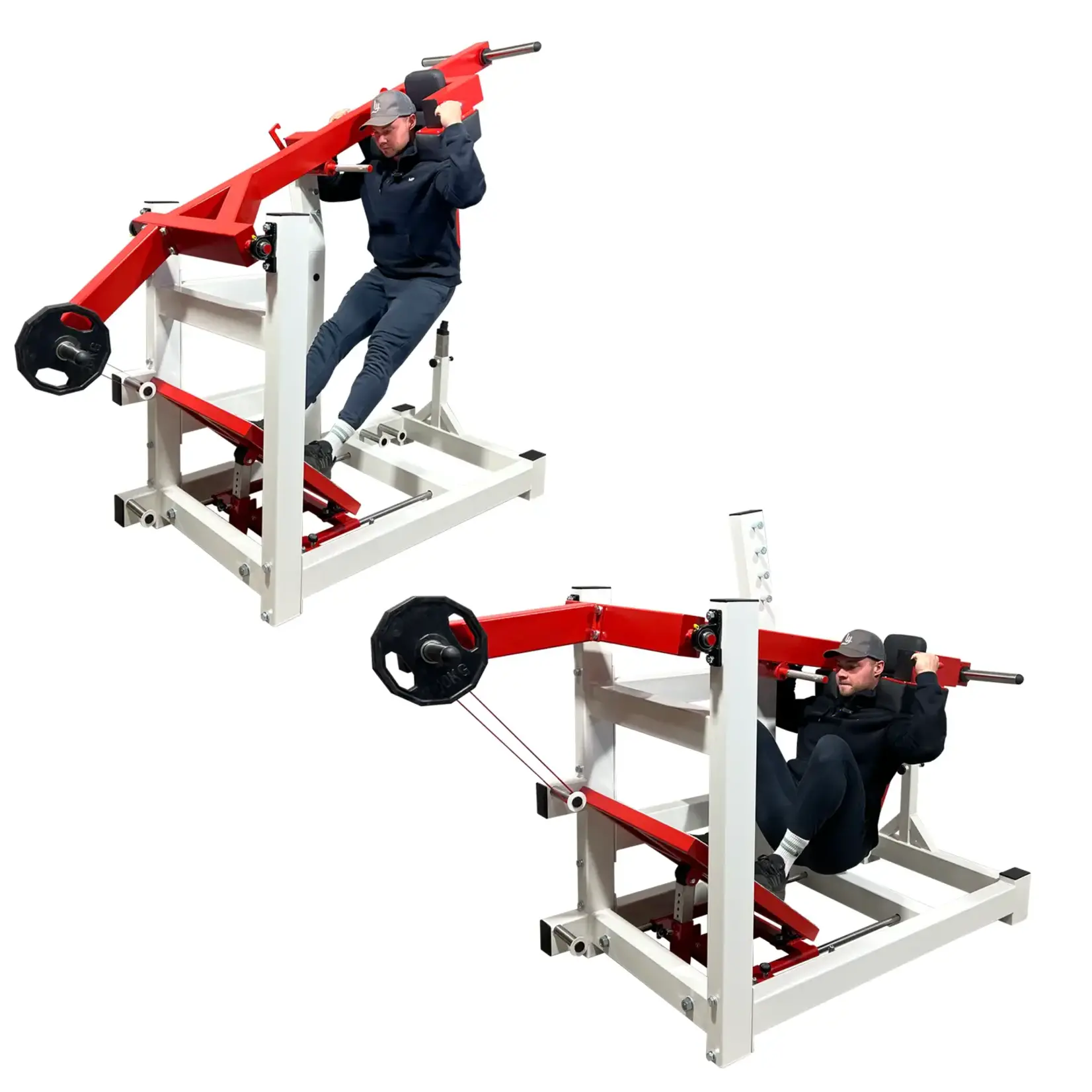 Pendulum squat (3RX-2)  with adjustable platform and Power Bands attachment