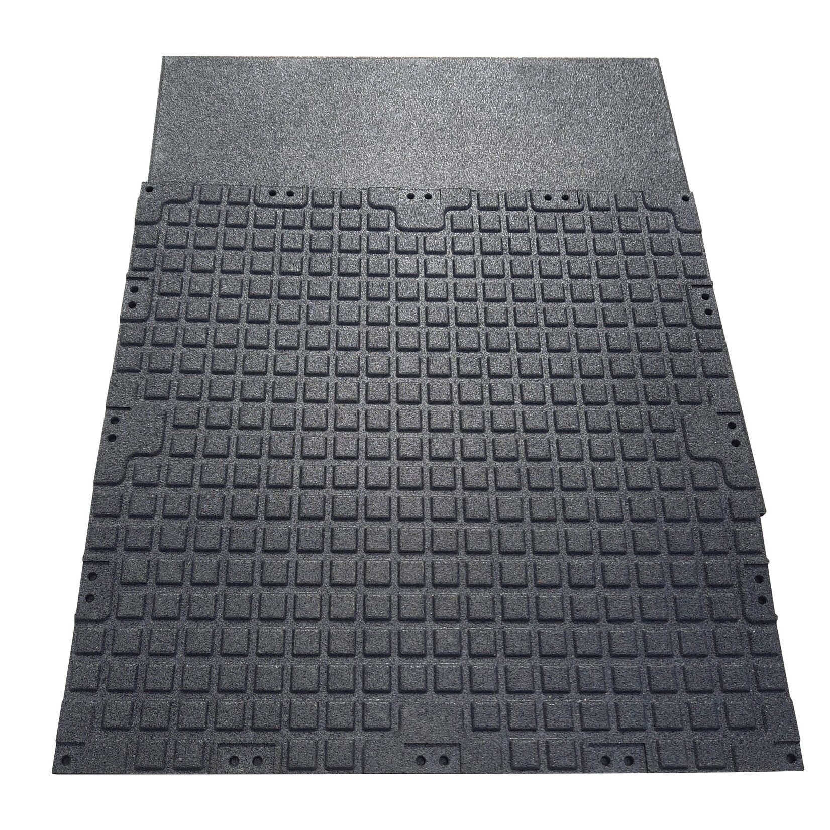 FLX BASE – Gym Flooring Revêtement de sol en caoutchouc pour salle de sport | Avec connecteurs | Noir (1 m²) 100 x 100 cm