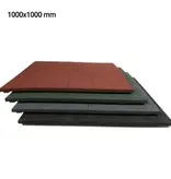 Rubber Gym Flooring | With Connectors | Black (1 m²) 100 x 100 cm