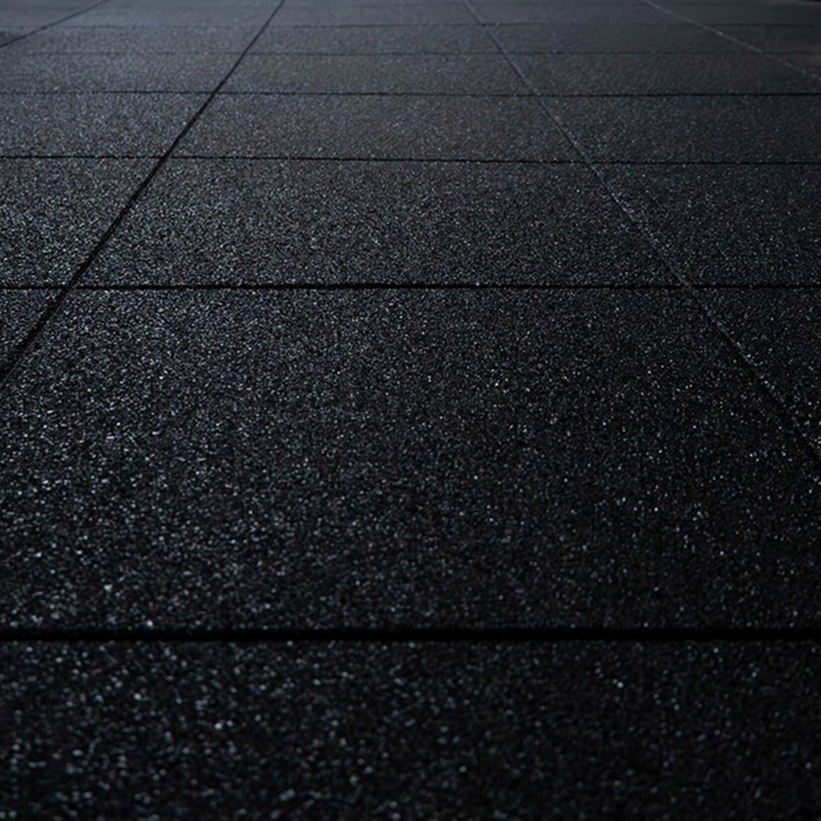 FLX BASE – Gym Flooring Revêtement de sol en caoutchouc pour salle de sport | Avec connecteurs | Noir (1 m²) 100 x 100 cm