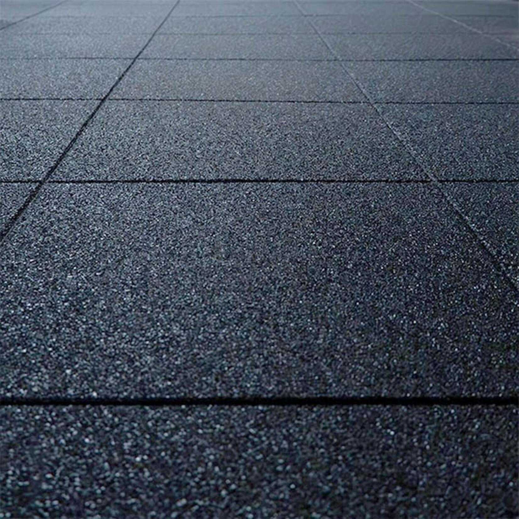 Revêtement de sol en caoutchouc pour salle de sport | Avec connecteurs | Gris (1 m²) 100 x 100 cm