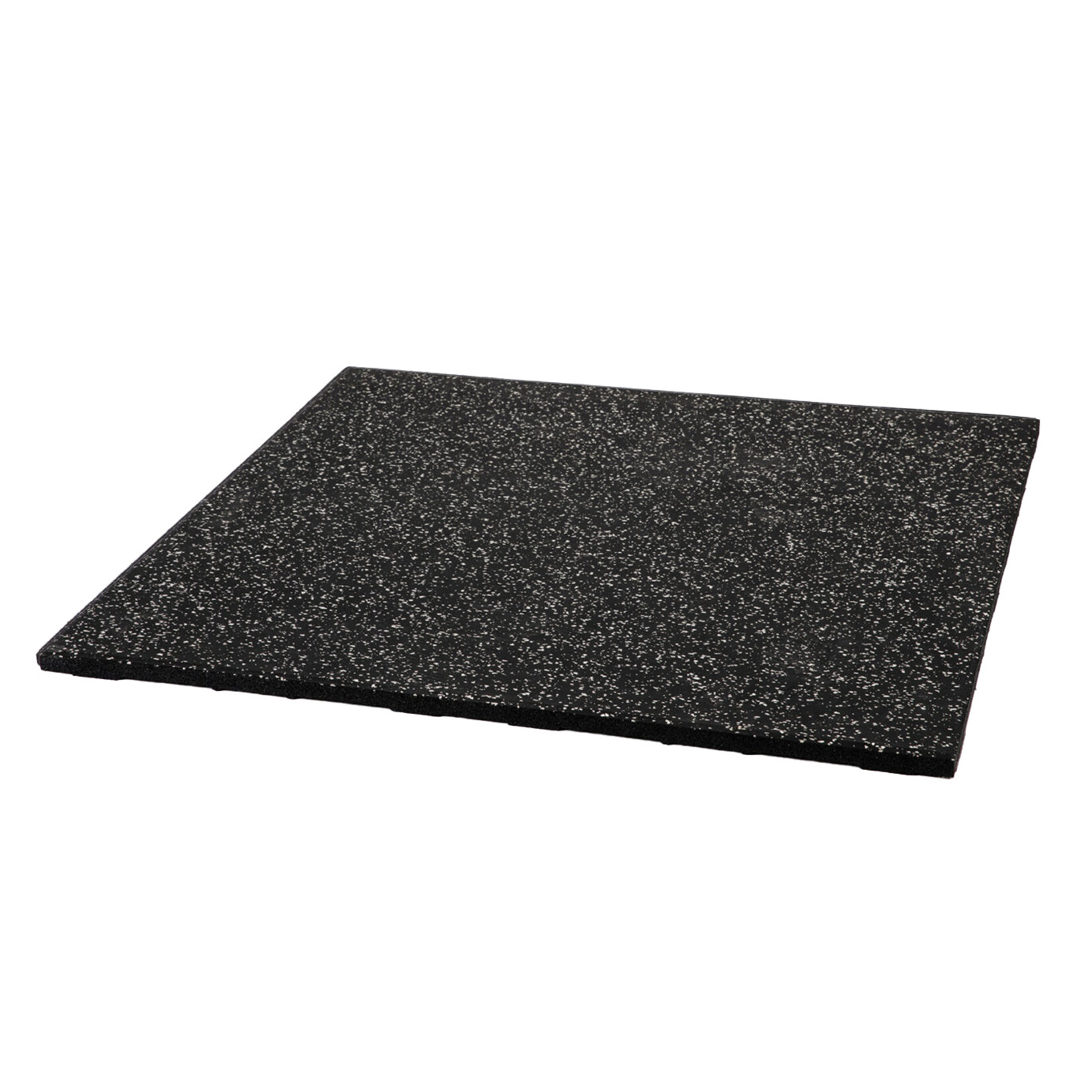 Dalles en caoutchouc premium avec revêtement EPDM | Noir/blanc moucheté (1 m²)