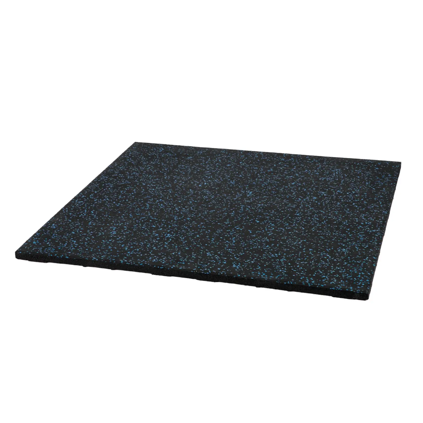 FLX BASE – Gym Flooring Dalles en caoutchouc premium avec revêtement EPDM | Noir/bleu moucheté (1 m²)