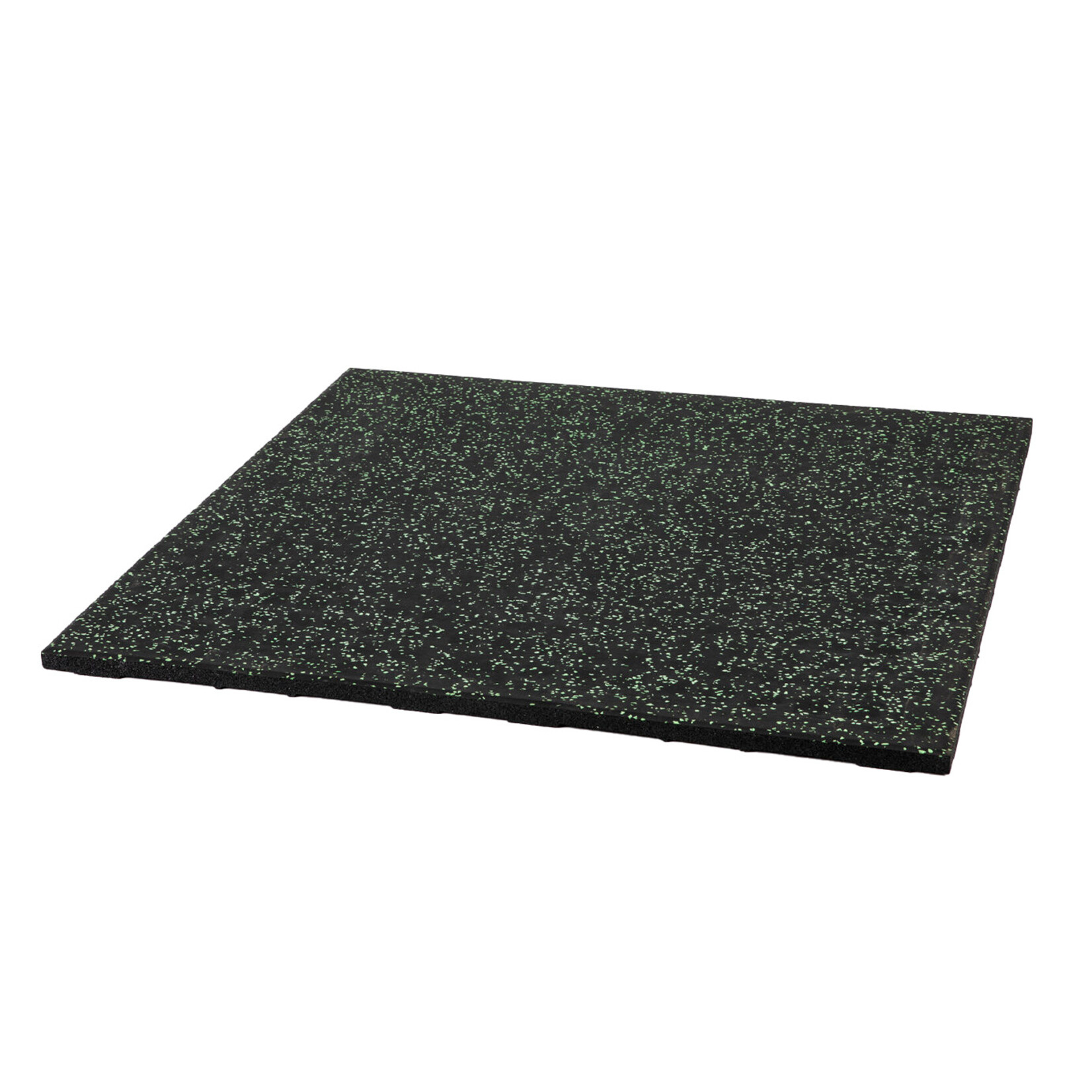 FLX BASE – Gym Flooring Premium gummifliser med EPDM-belægning | Sort/grønspraglet (1 m²)