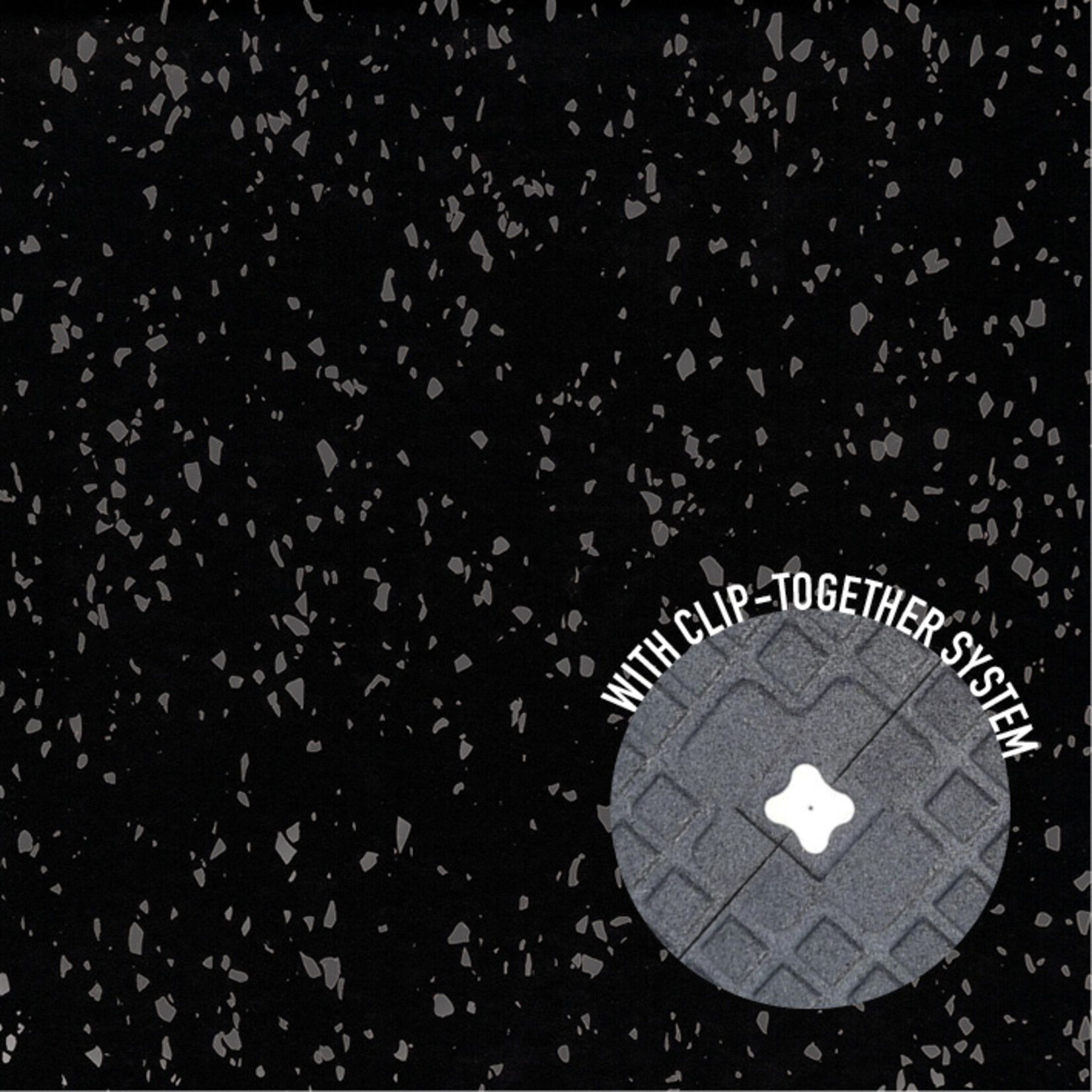 FLX BASE Premium Rubber Tiles with EPDM Coating | Black/Grey Speckled (1 m²)