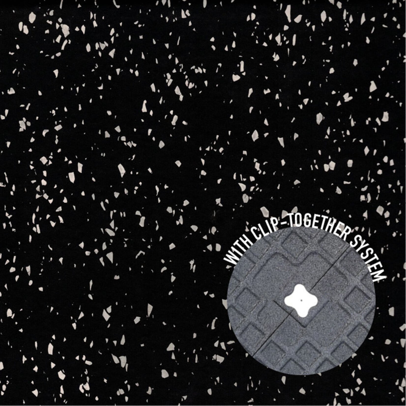 FLX BASE – Gym Flooring FLX BASE PREMIUM EPDM Dalles CONNECT | Noir-Blanc