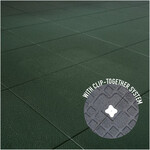 Rubber Gym Flooring | With Connectors | Green (1 m²) 100 x 100 cm