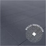 FLX BASE Gummiboden für Fitnessstudios | Mit Stecksystem  | Grau (1 m²) 100 x 100 cm