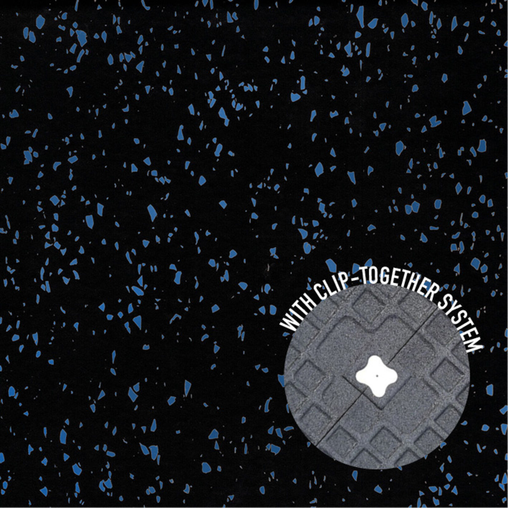 FLX BASE – Gym Flooring Premium Rubber Tiles with EPDM Coating | Black/Blue Speckled (1 m²)