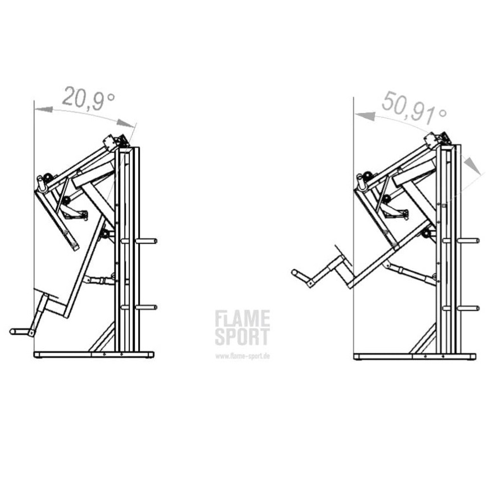 2 in 1: Brustpressmaschine & Schulterpresse (6AXX2P) DUAL mit verstellbarer Rückenlehne und Beinstütze