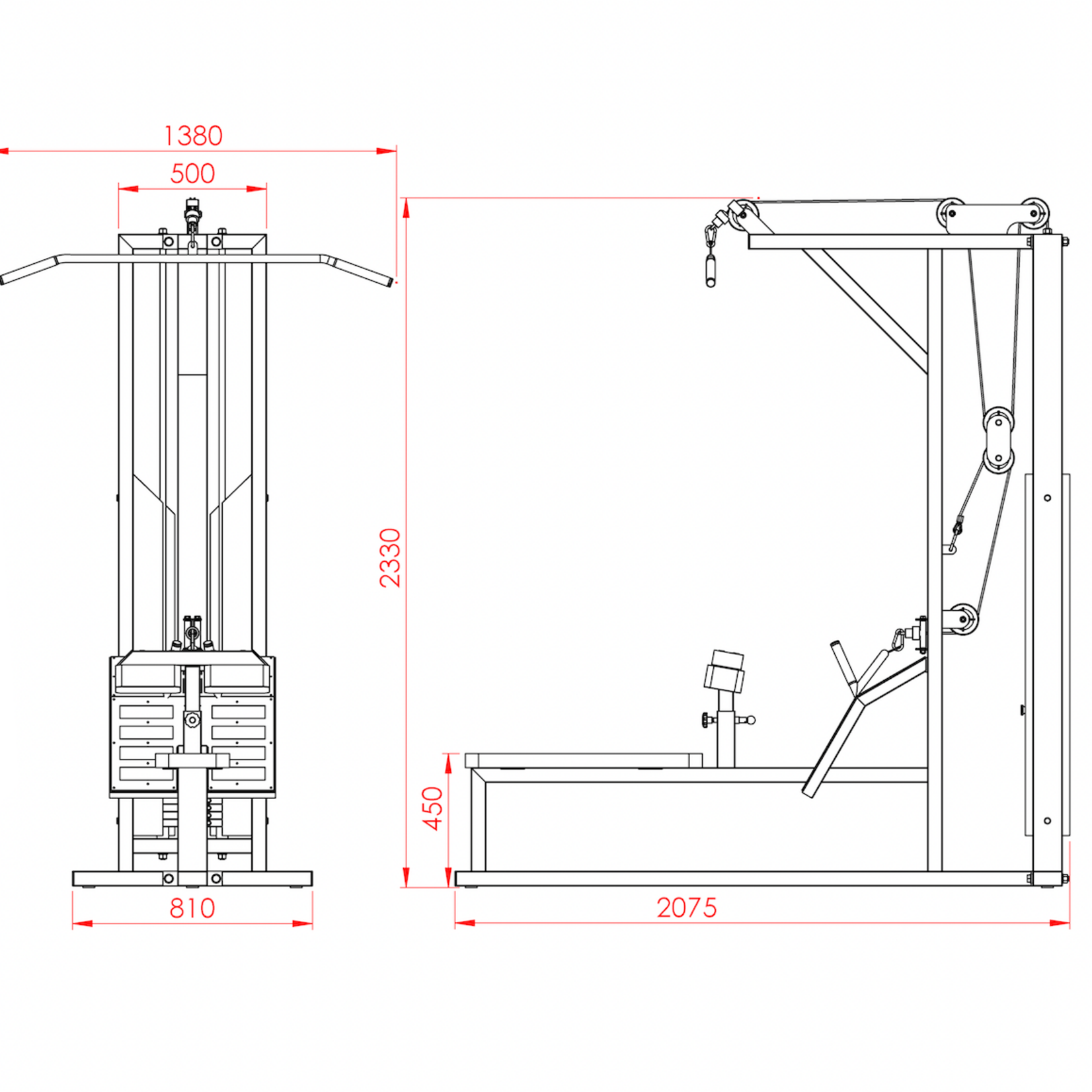 Seated Row and Lat Station (5M)
