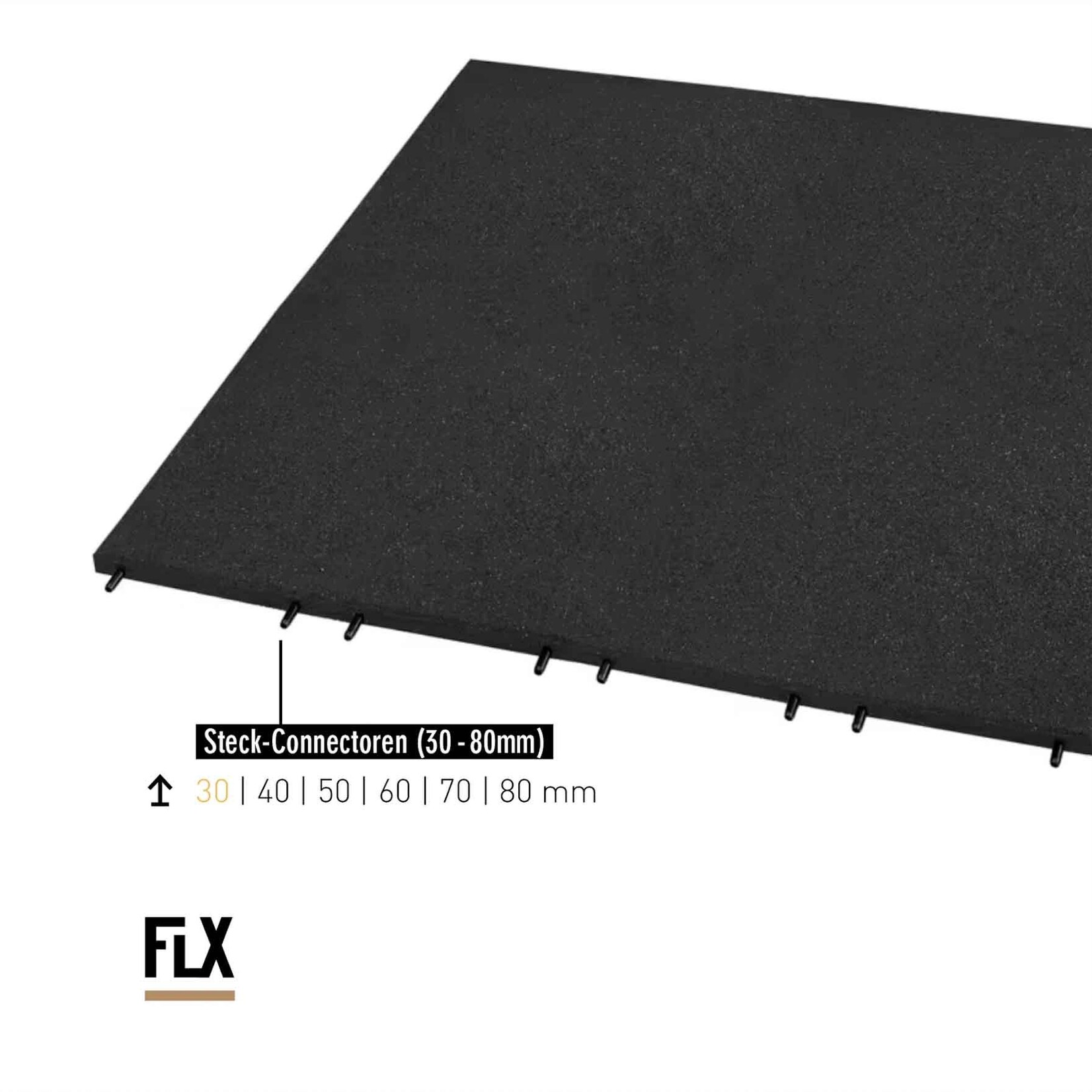 FLX BASE – Gym Flooring FLX BASE STANDARD Rubber Floor Tiles | Green (1 m²) – Gym Flooring 20–40 mm