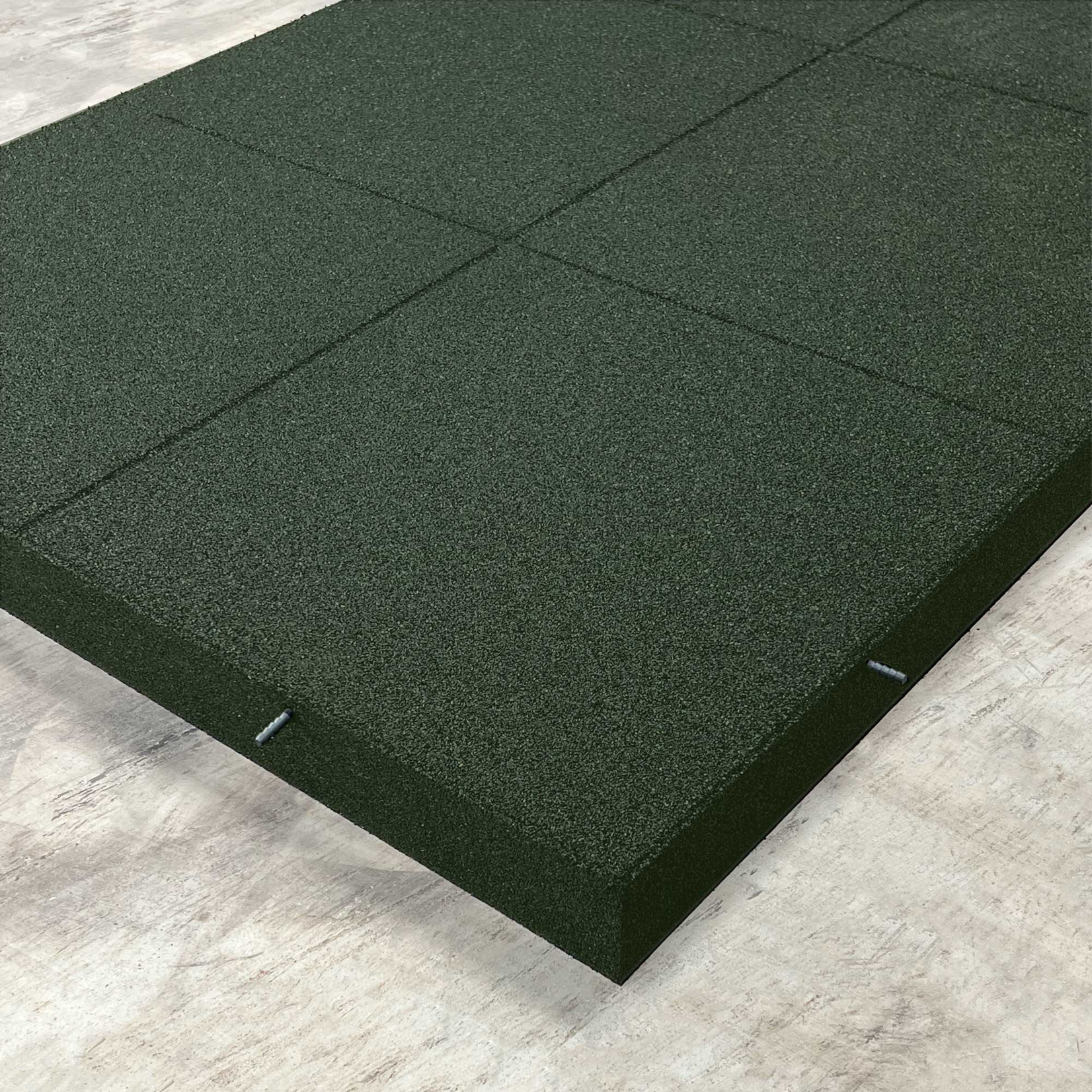 FLX BASE – Gym Flooring FLX BASE STANDARD Heavy Duty Gummi-Bodenplatten | Grün (1 m²) – Fitnessboden 50–80 mm