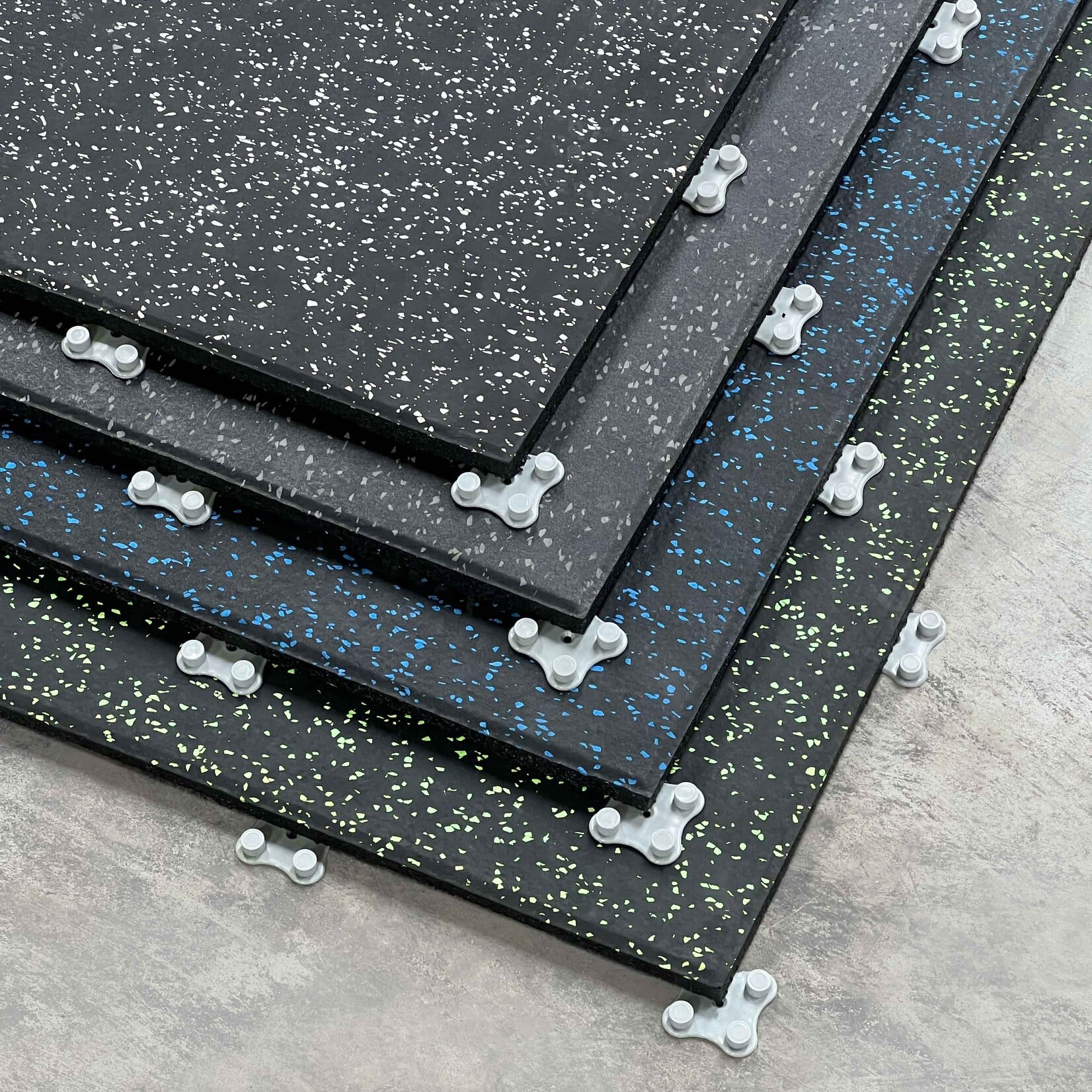 FLX BASE – Gym Flooring FLX BASE PREMIUM EPDM Podlahové Desky CONNECT | Černo-Bílé