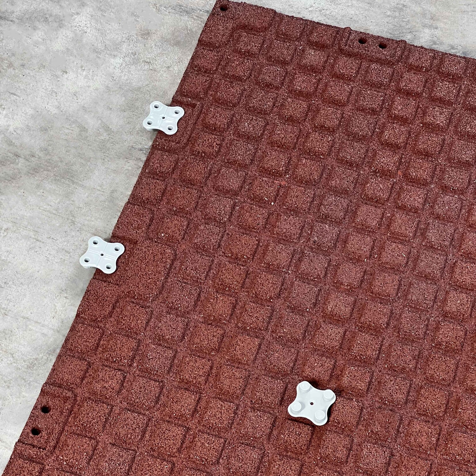 FLX BASE – Gym Flooring FLX BASE CONNECT Rubber Floor Tiles | Red - Gym Flooring 20–30 mm
