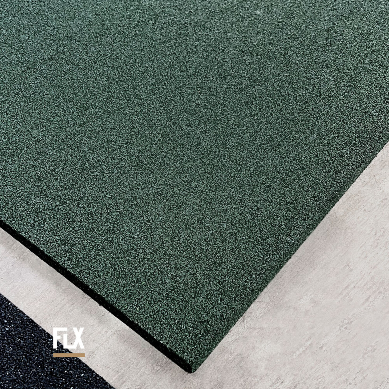 FLX BASE – Gym Flooring FLX BASE CONNECT Gumowe Płyty Podłogowe | Zielone - Podłoga do Siłowni 20–30 mm