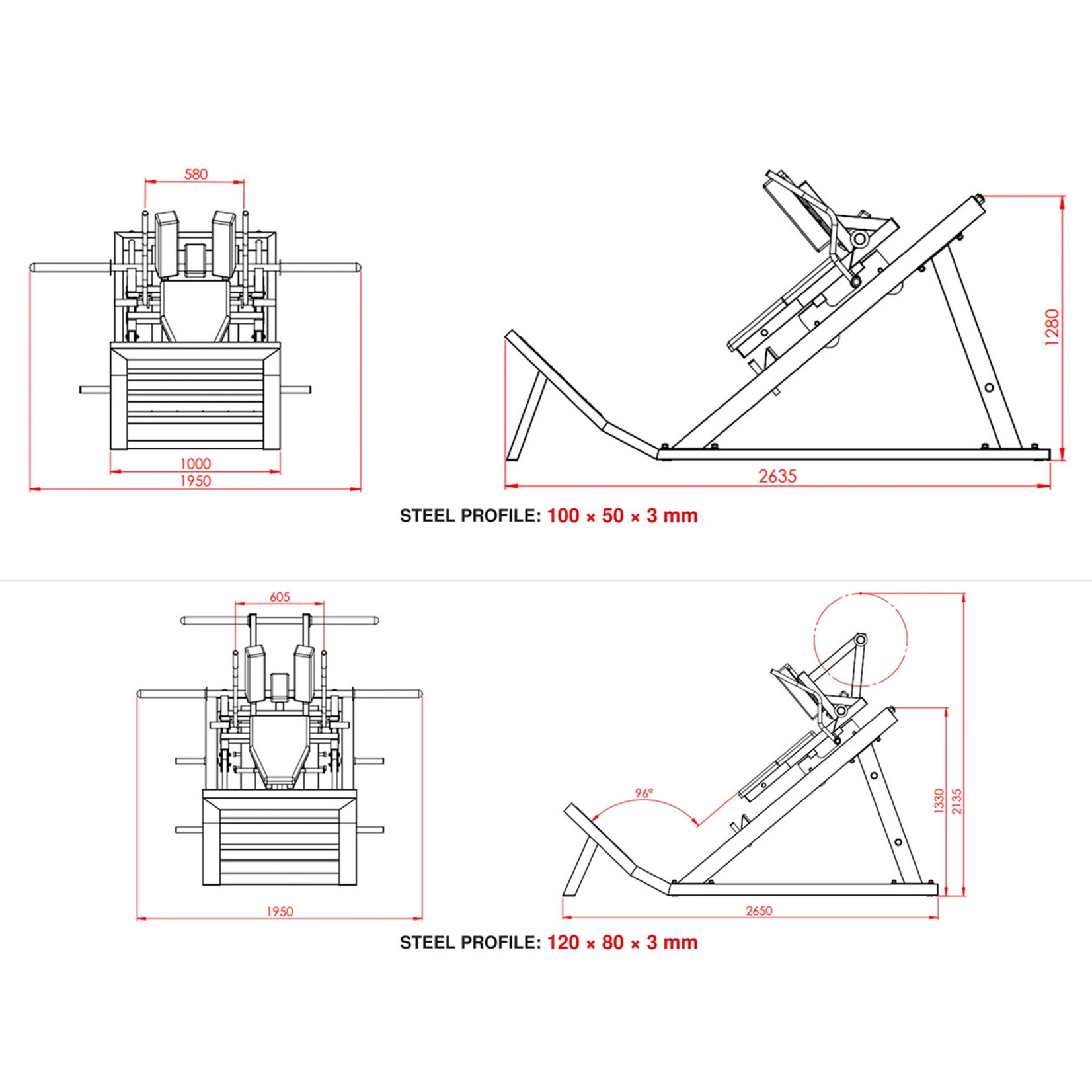 Hack-Squat Machine (1D)