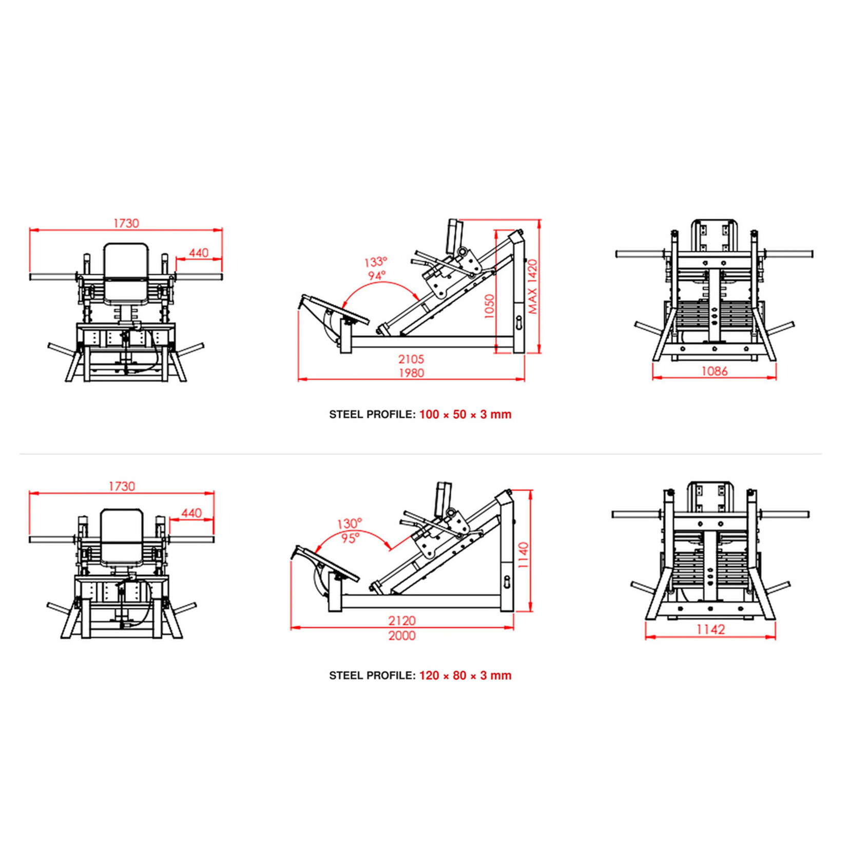 Seated Hack Squat Machine (1DXX)