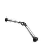 Angled cable attachment with a 60° grip position for triceps pushdowns and other arm exercises. Its shape supports a natural wrist position during pressing movements. Powder-coated construction weighing 1.5 kg.