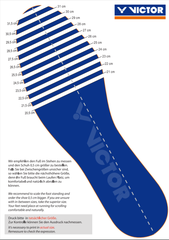 International Shoe Size Conversion Charts — Badminton HQ