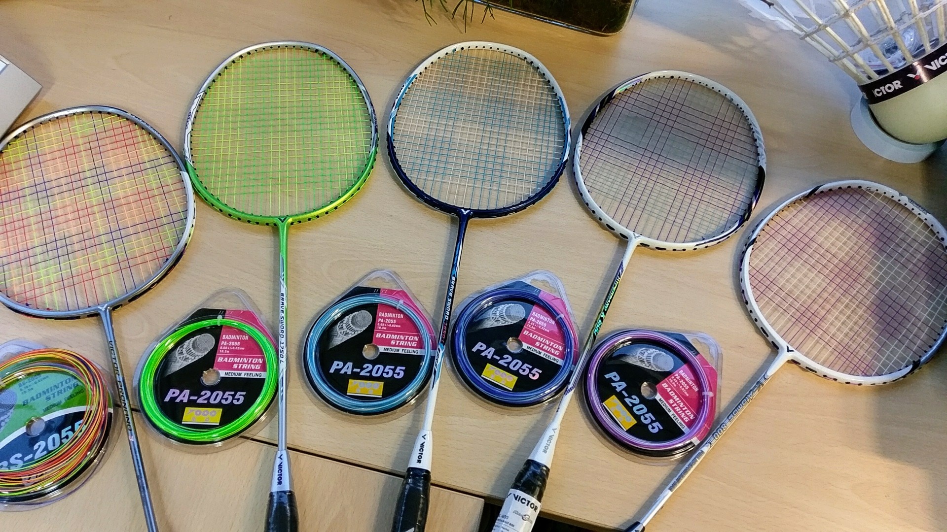 schijf Gemarkeerd Vesting Gekleurde badmintonbespanning - KW FLEX racket speciaalzaak