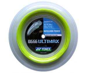 Yonex BG 66 Ultimax Yellow - 200 meter - KW FLEX Racket specialist
