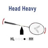 balanspunt head heavy badminton racket