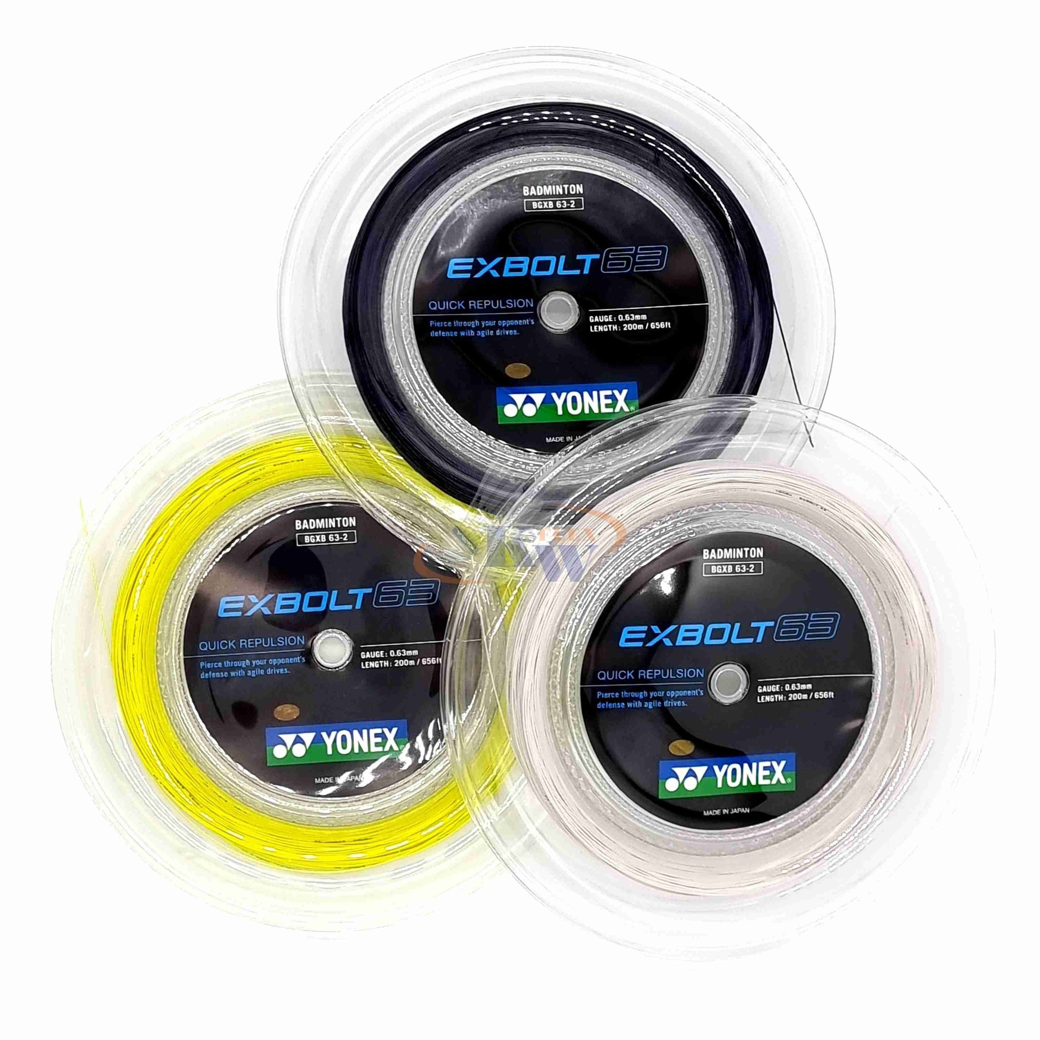 Yonex Exbolt 63 White - 200 meter - KW FLEX Racket specialist