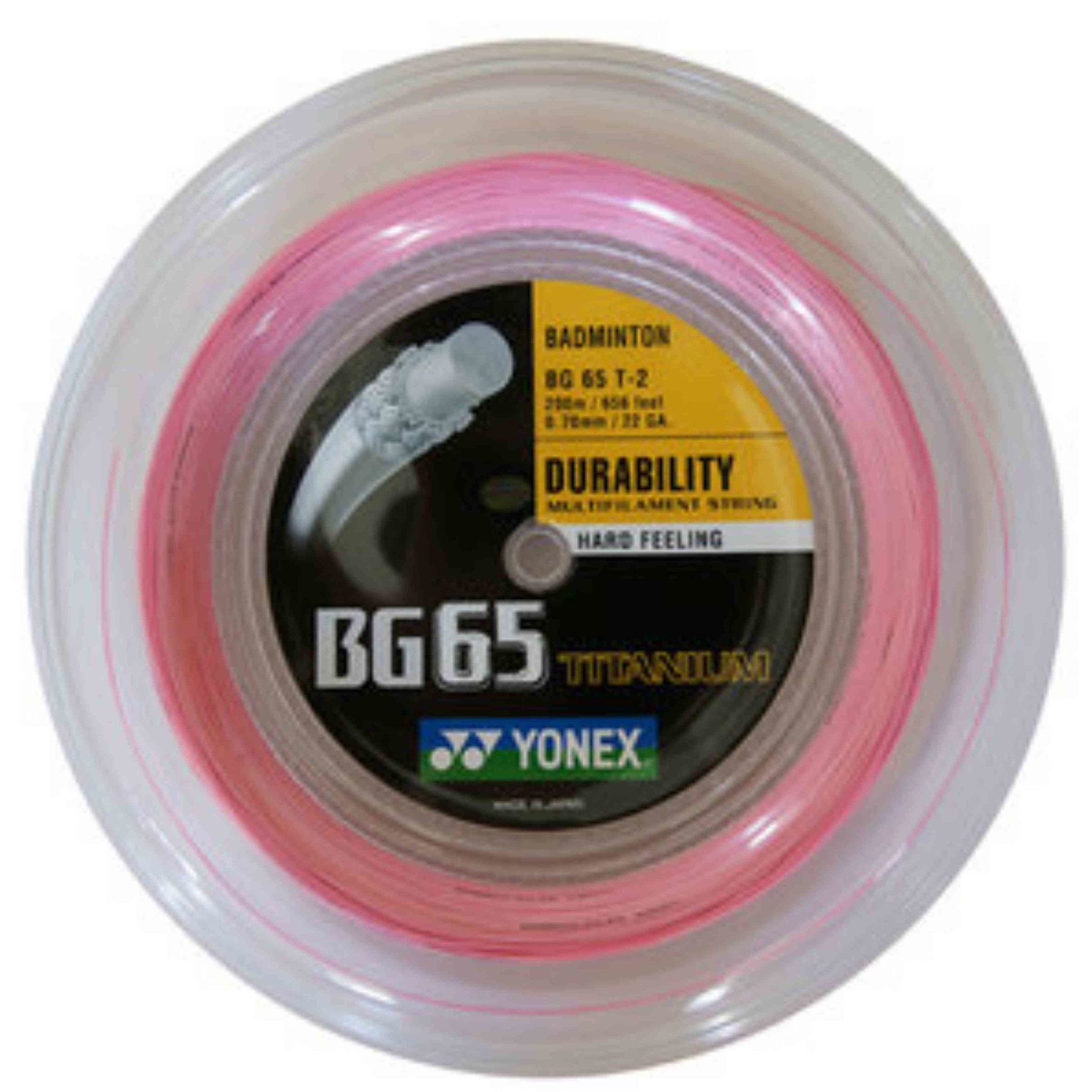 Yonex BG-65 Ti (Titanium) Badminton String - Pink