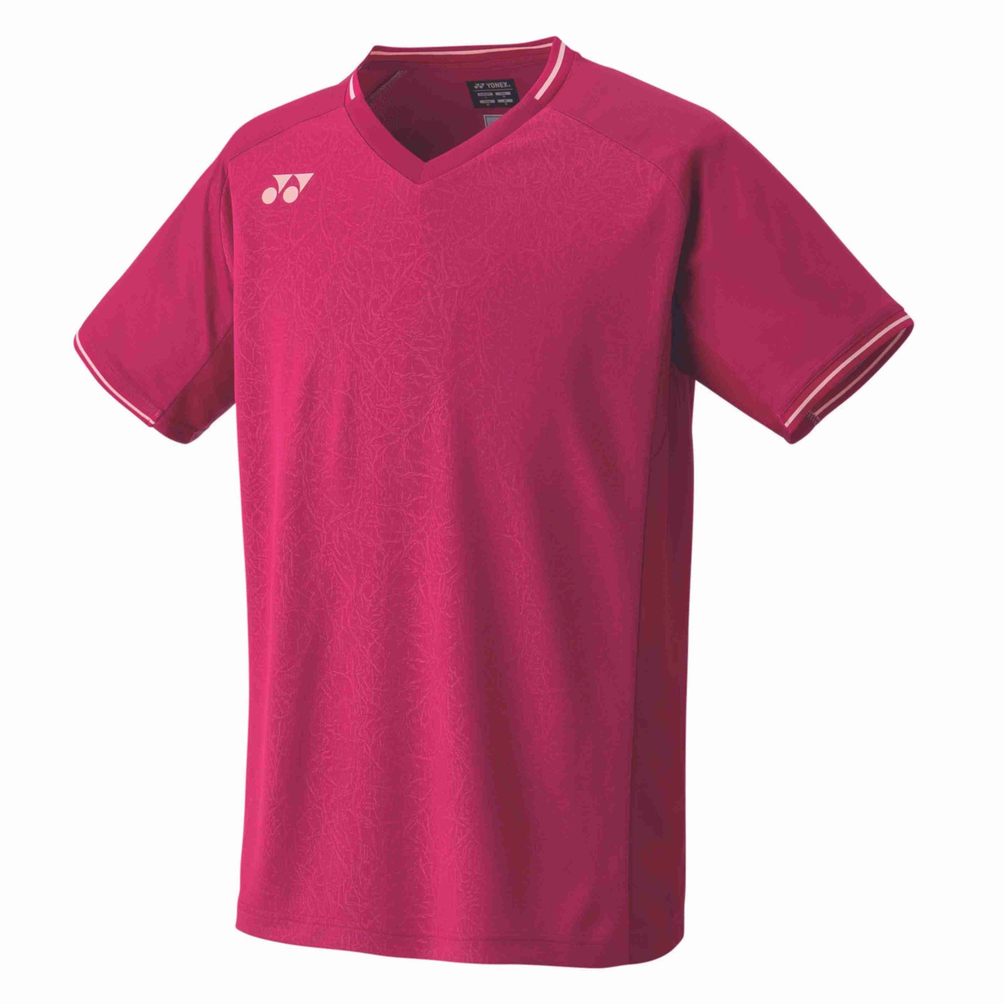 Yonex Men's Crew Shirt 10518EX Reddish Rose - KW FLEX Racket