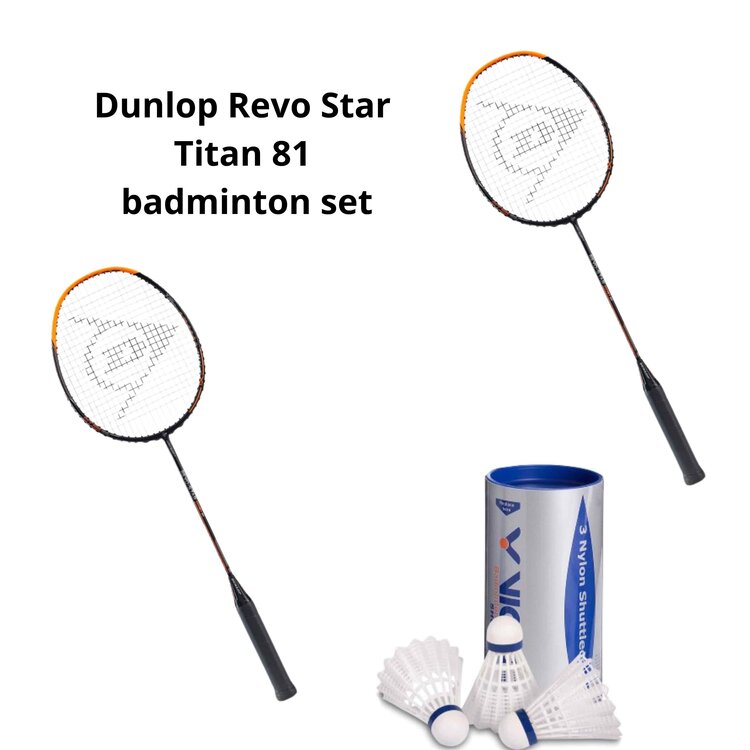 Badminton set Dunlop Revo Star Titan 81 + shuttles KW FLEX Racket