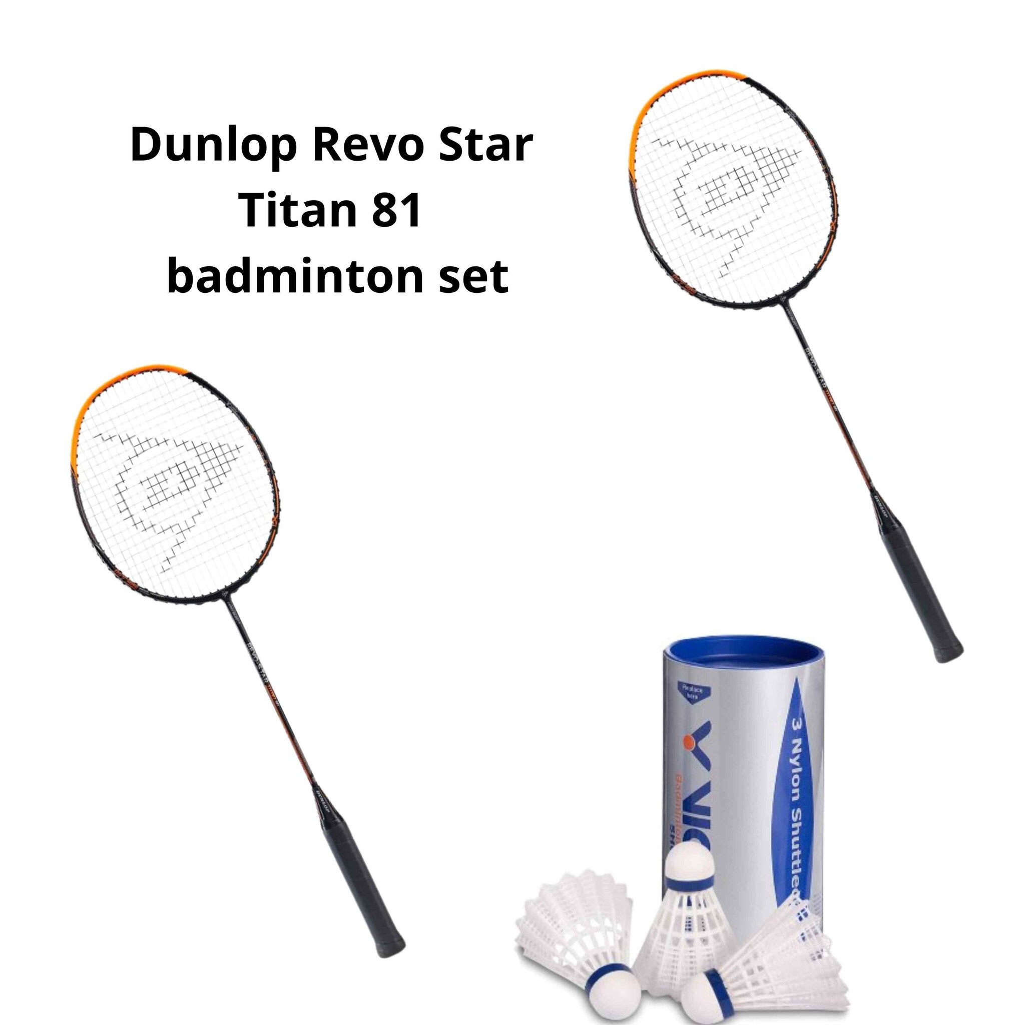 Badminton set Dunlop Revo Star Titan 81 + shuttles KW FLEX Racket