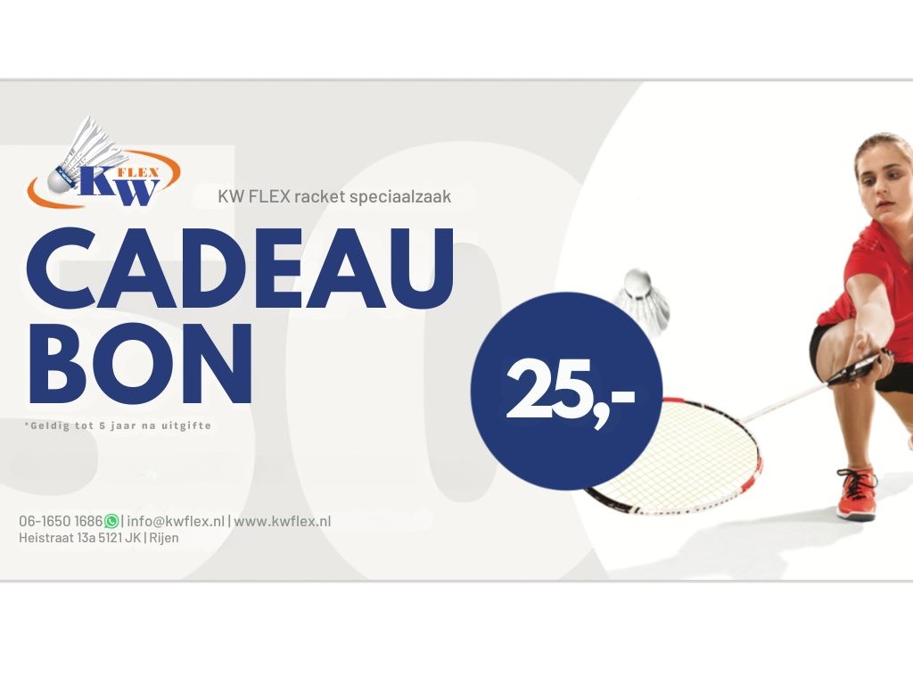 KW FLEX badminton cadeaubon