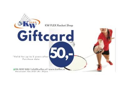 KW FLEX badminton cadeaubon