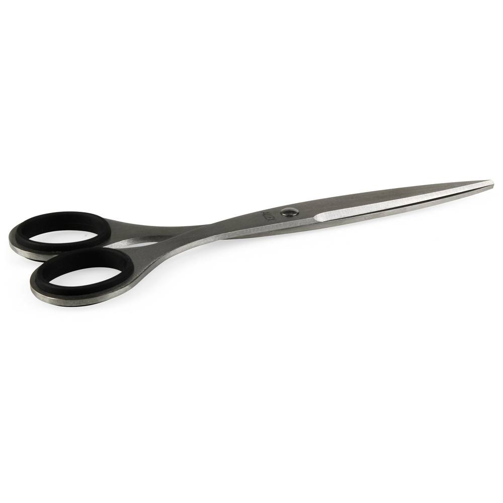 ALLEX Black Office Scissors for Desk Medium 6.5 All Purpose Non Stick  Scissors Made in JAPAN All Metal Sharp Japanese Stainless Steel Blade with  Non-Slip Soft Ring Black Red 165mm (Non-Stick) Red