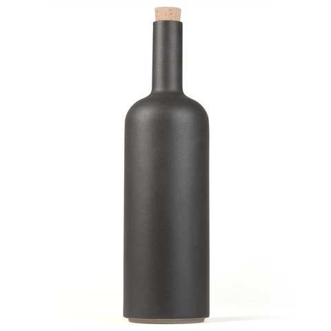 hasami bottle | glazed matt black