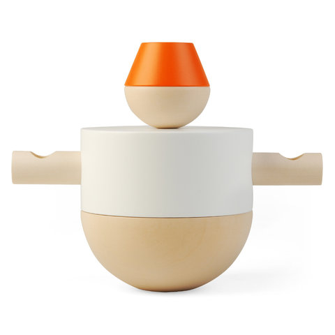stereotypen | candlestick holders clown | natural white - orange