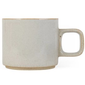 hasami porcelain hasami cup |glazed  light grey