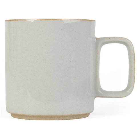 hasami mug mid-ziged | glazed light grey