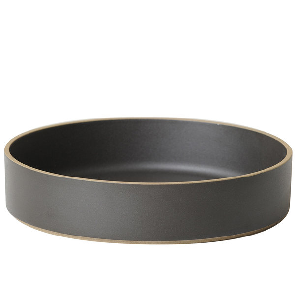 hasami porcelain hasami cylindrical bowl | Ø 25,5 cm, h 5,5 cm | glazed matt black - takuhiro shinomoto