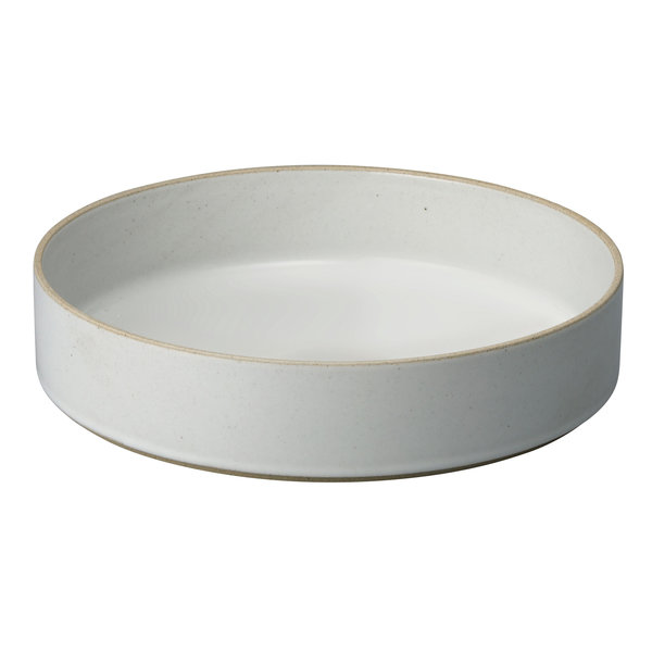 hasami porcelain hasami cylindrical bowl | Ø 25,5 cm, h 5,5 cm | light grey glazed shiny - design takuhiro shinomoto