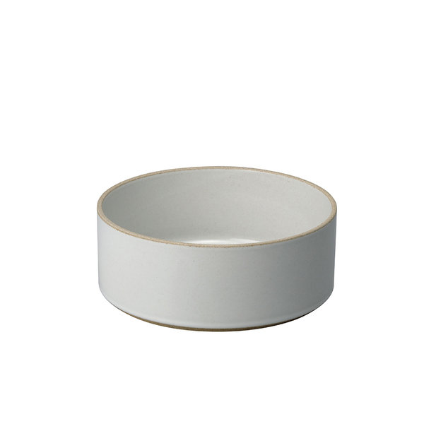 hasami porcelain hasami cylindrical bowl | Ø 18,5 cm, h 7,2 cm | light grey glazed shiny - design takuhiro shinomoto