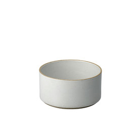 hasami porcelain hasami cylindrical bowl | Ø 14,5 cm, h 7,2 cm | light grey glazed shiny