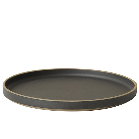 hasami plate/lid | Ø 25,5 cm | matt black glazed