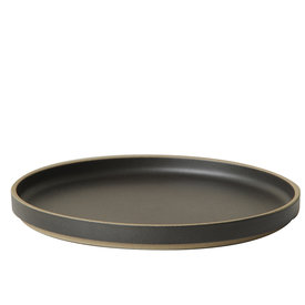 hasami porcelain hasami plate/lid | Ø 22 cm | matt black glazed