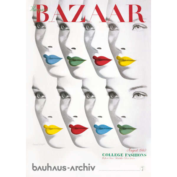 bauhaus-shop poster: cover 'harper's bazaar' from herbert bayer