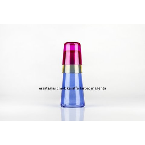 replacement glass cmyk carafe colour: magenta