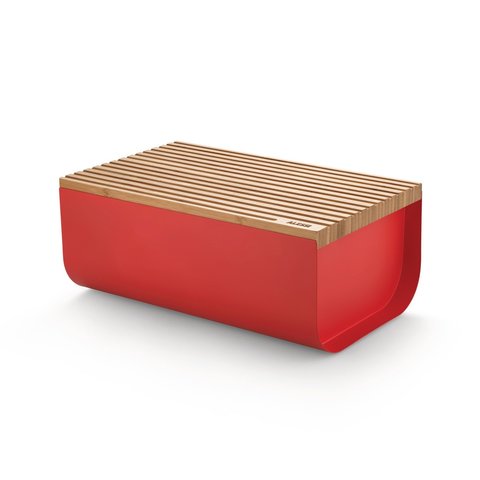 alessi mattina bread bin | red